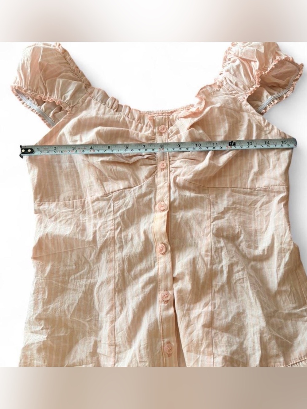 Women's Pink Ruffle Button-Front Blouse - Picture 5 of 7